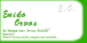 eniko orvos business card